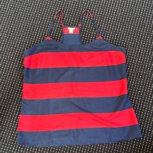Red and Blue Striped Racerback Tank Top